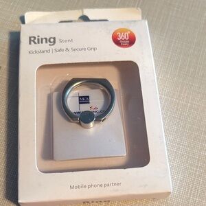 Ring Silver Phone Kickstand and Grip
